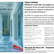 Table Ronde organisée par le collectif TEDO#7 Médiation culturelle, les publics empêchés.