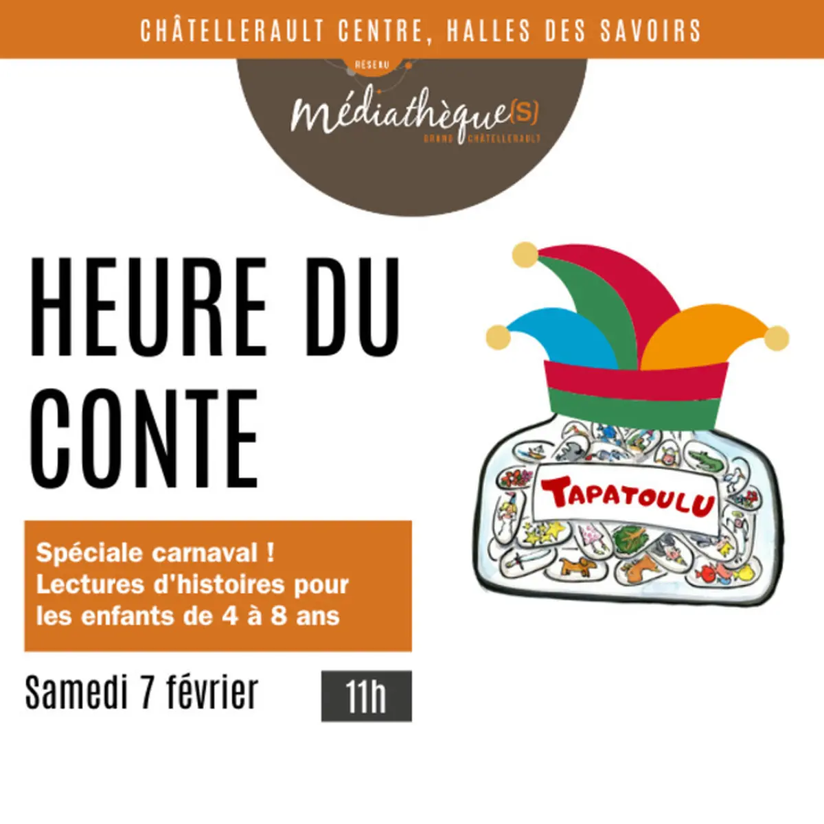 Tapatoulu : heure du conte spéciale Carnaval