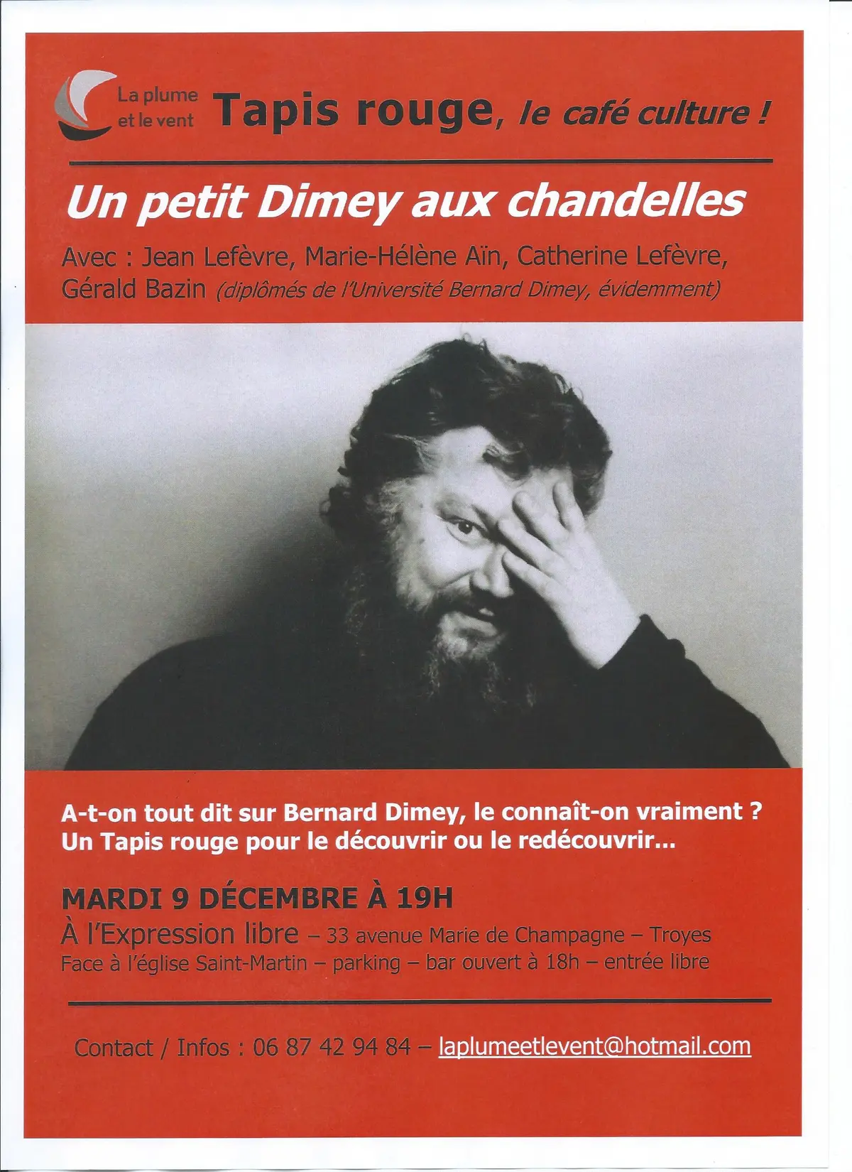 Tapis rouge, le café culture de La plume et le vent