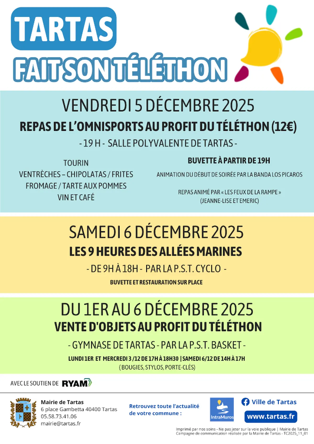 Tartas fait son téléthon