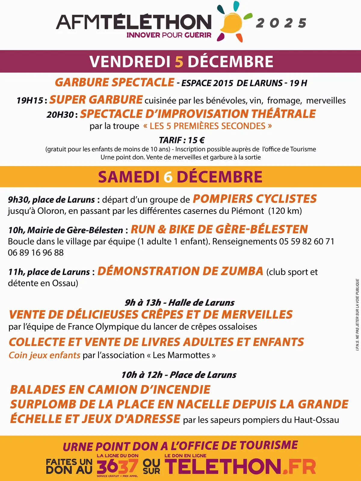 Téléthon à Laruns : Garbure - Spectacle