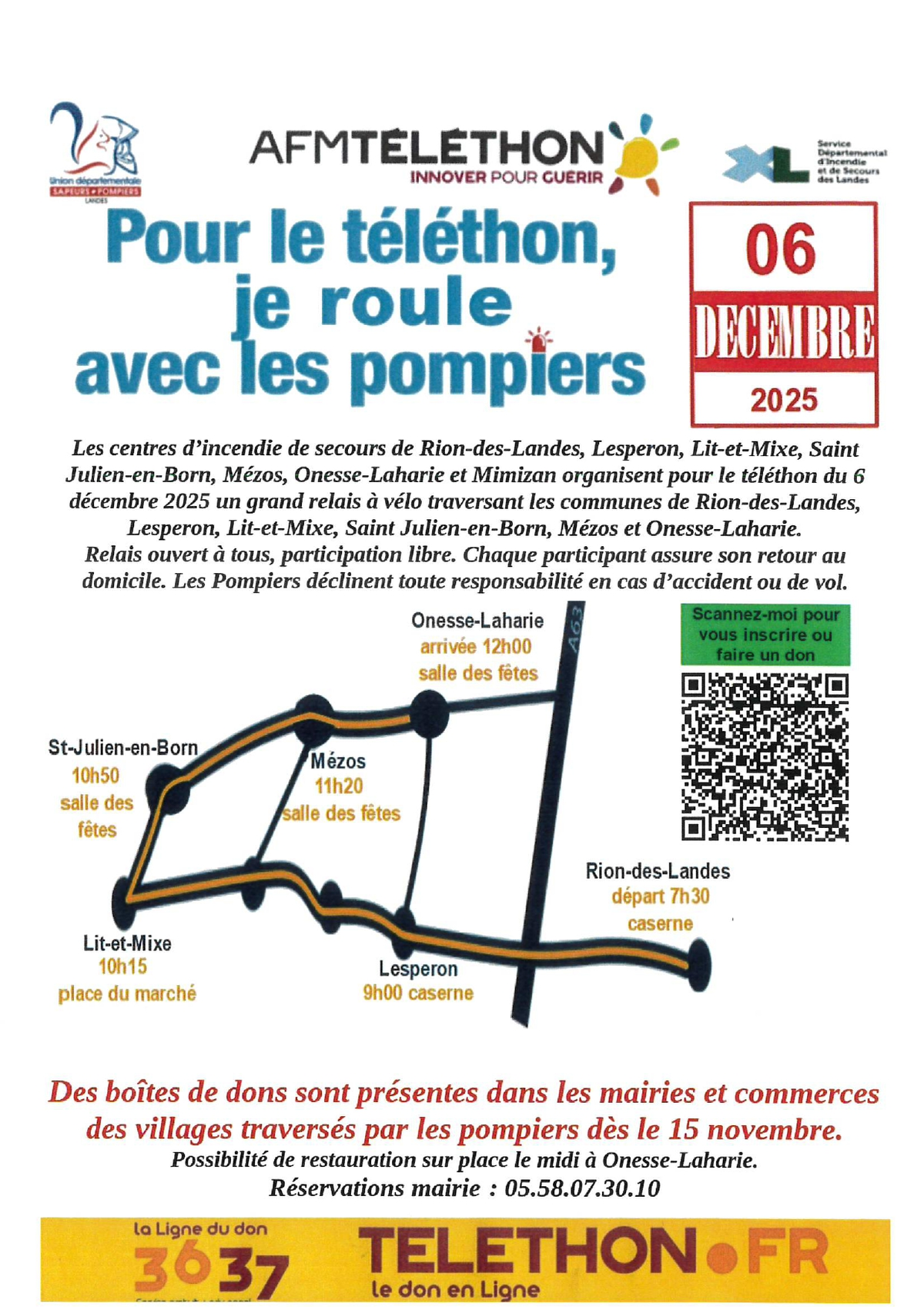 Téléthon - Onesse Laharie - Relais vélo