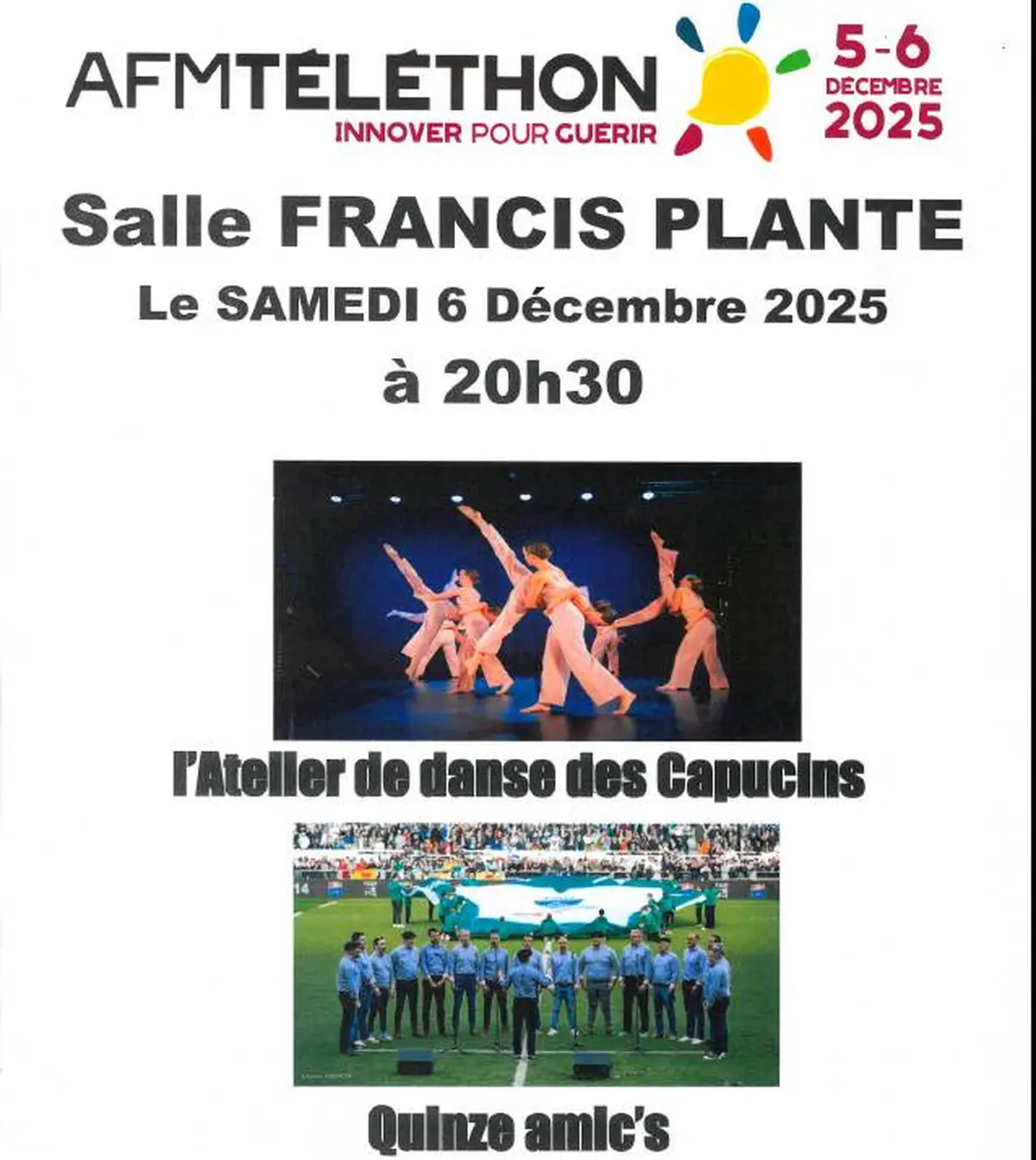 Téléthon : Spectacle de danse et Concert