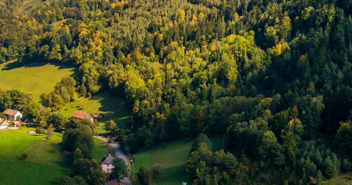 Une vue aérienne du parc Tellure