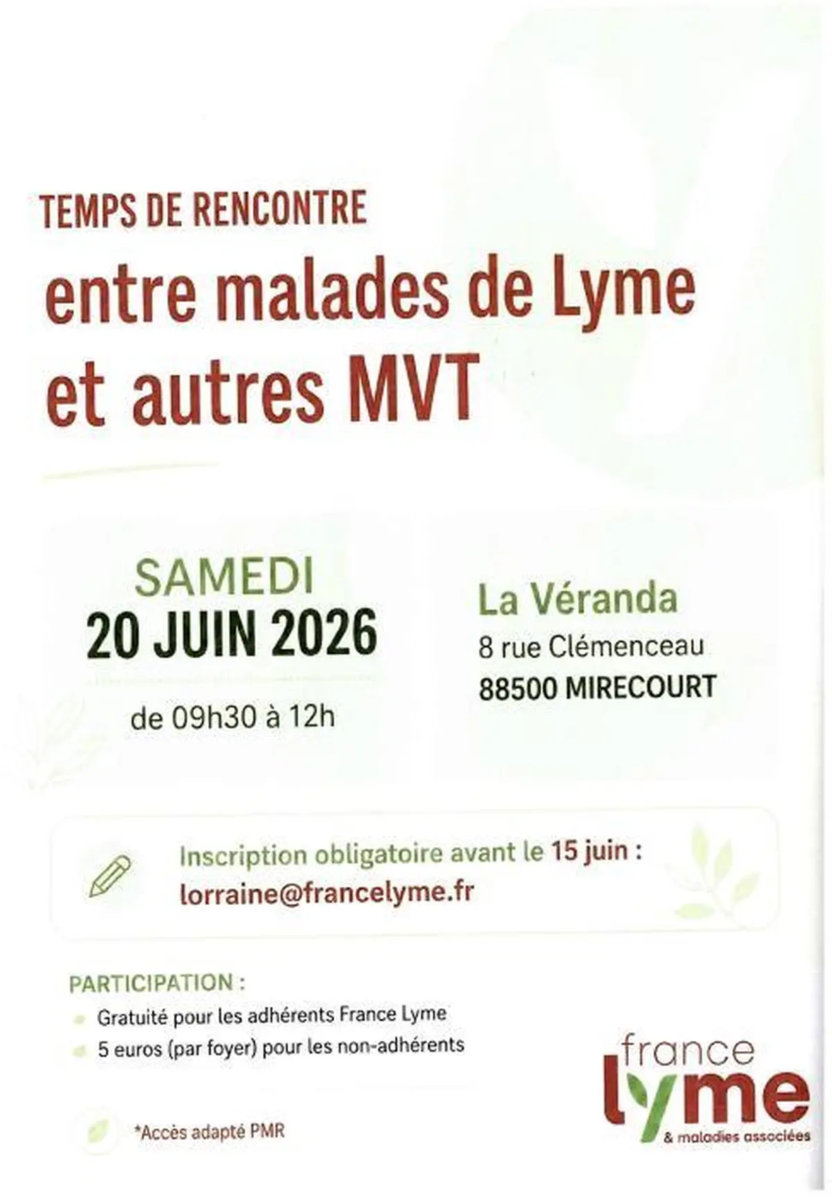 Temps de Rencontre entre malades de Lyme et autres MVT