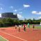 L'un des courts du Tennis Club de Strasbourg, face aux Institutions Européennes  &copy; Chryslène Caillaud - chryslenecaillaud.com