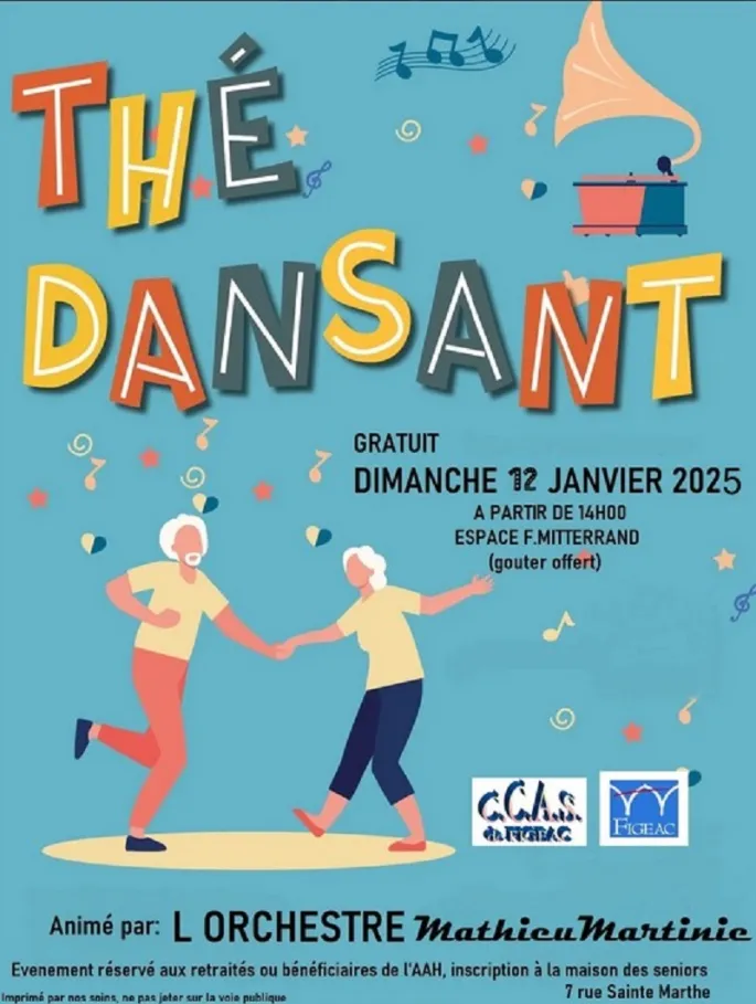 Thé dansant du CCAS à Figeac 2025 date, horaires, programme, tarifs