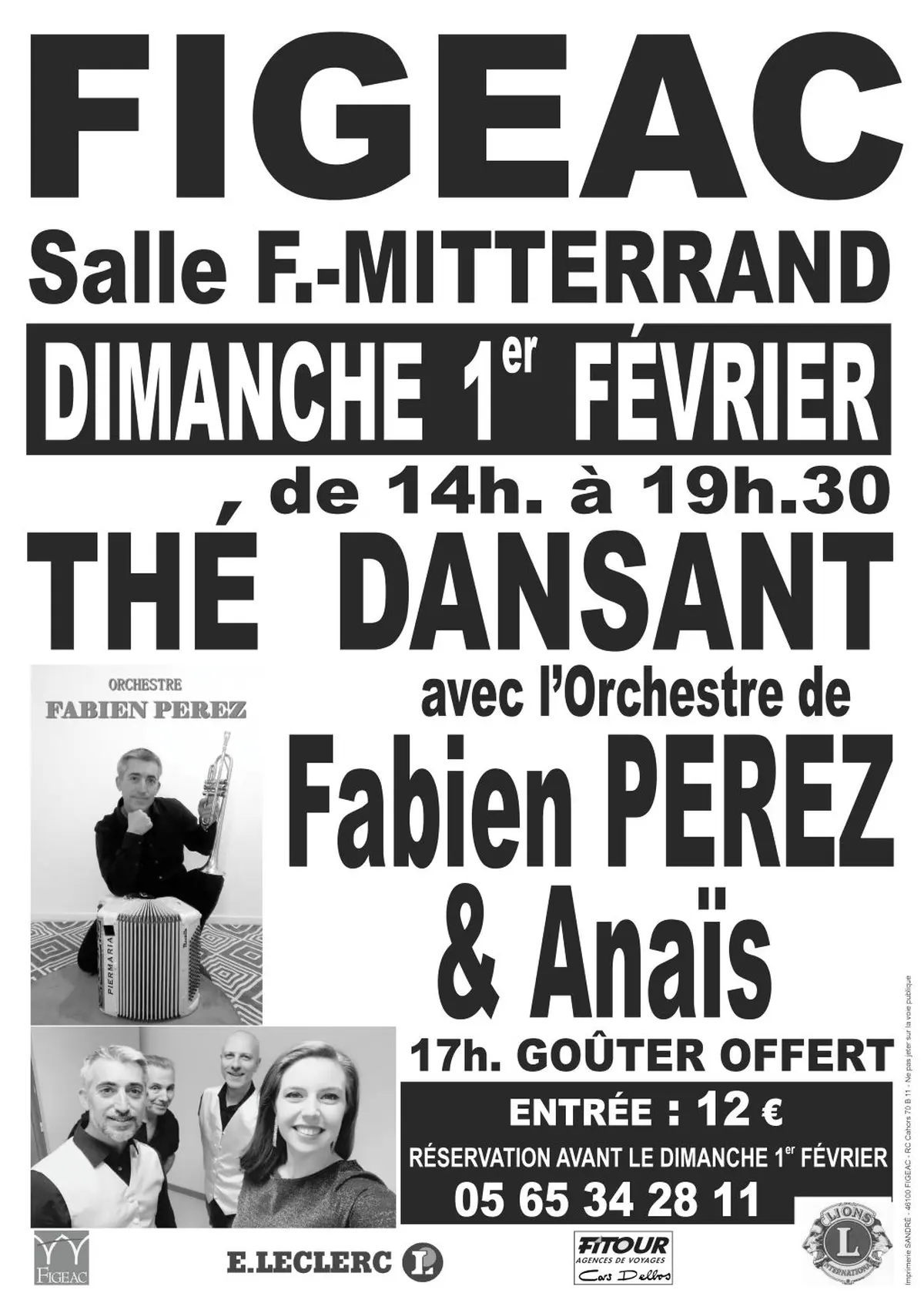 Thé  dansant œuvres sociales du Lions Club  à Figeac