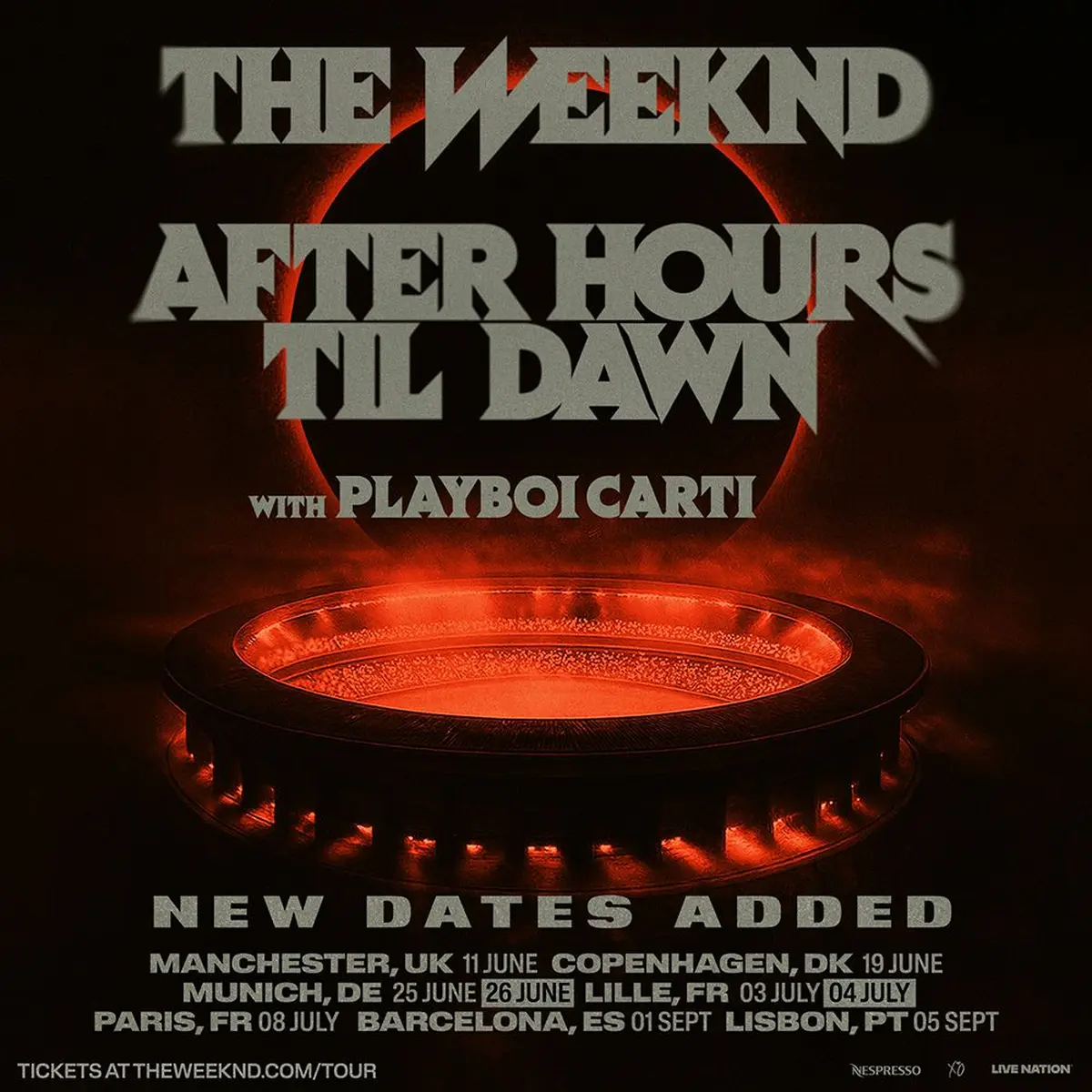 La tournée After Hours Til Dawn résonnera à Lille pour 2 soirs