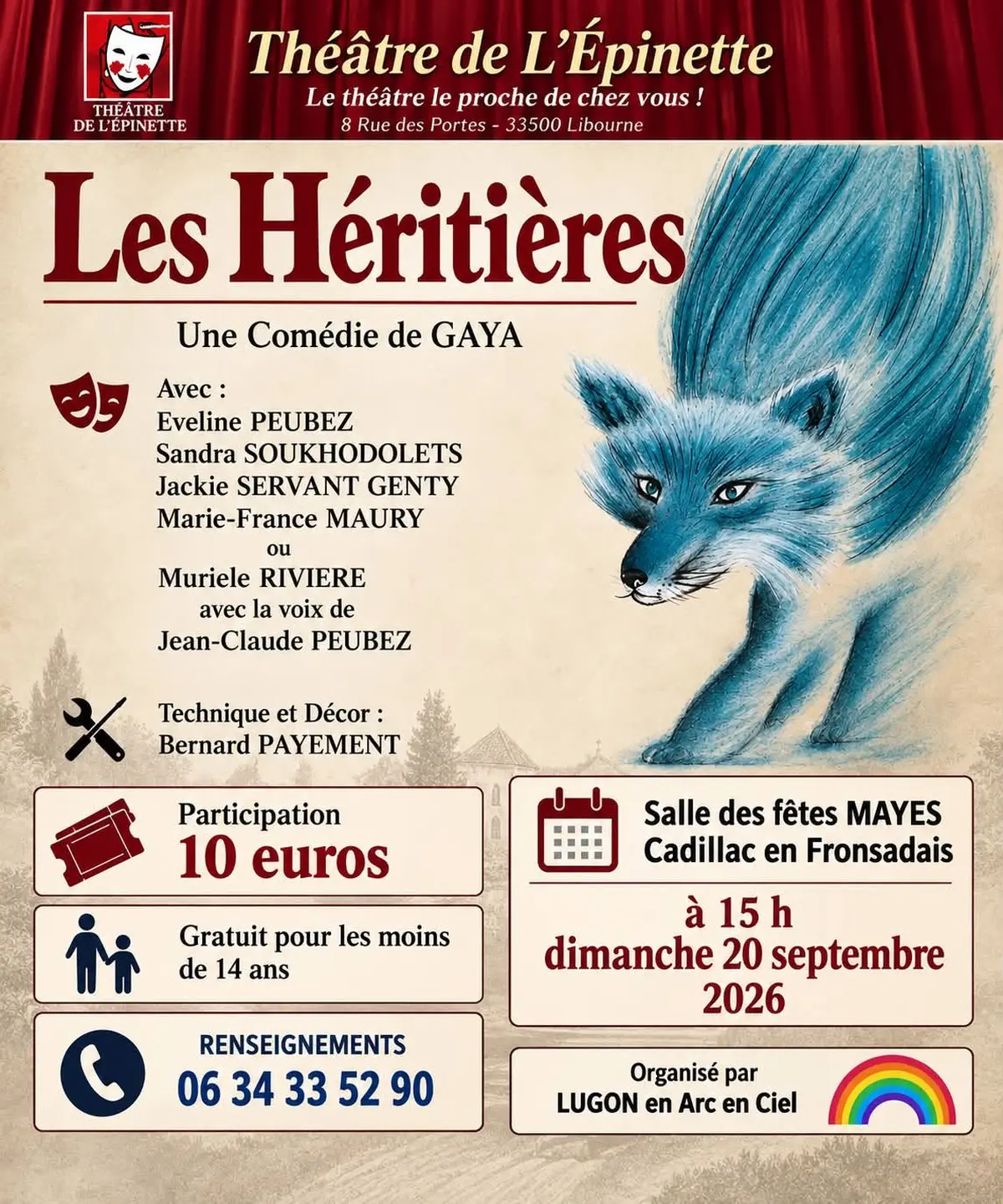 Théâtre à Cadillac Les héritières