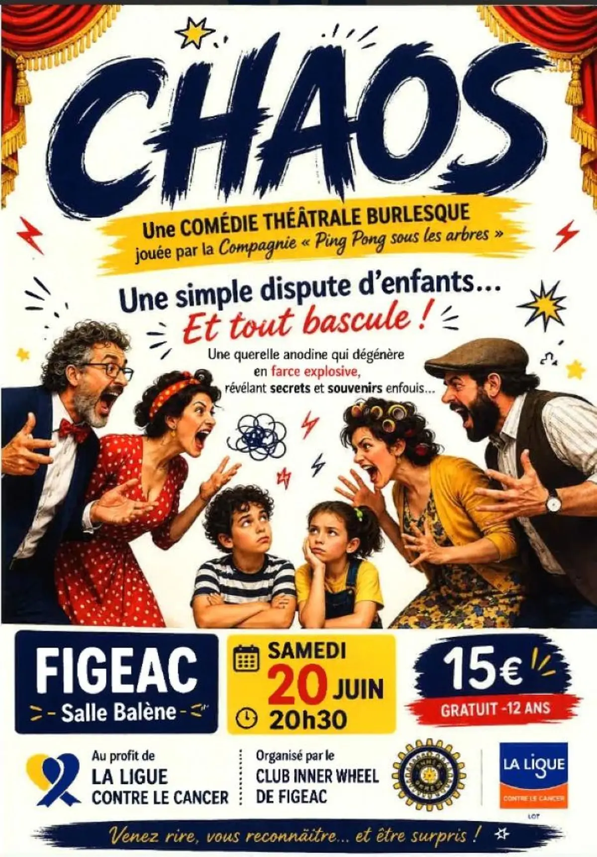 Théâtre à Figeac : Chaos Cie Ping Pong sous les arbres