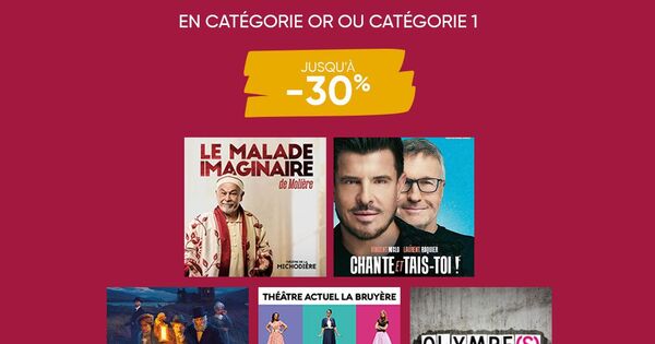 Th&eacute;&acirc;tre &agrave; Paris : 6 spectacles &agrave; voir avec 30% de r&eacute;duction gr&acirc;ce &agrave; cette vente flash