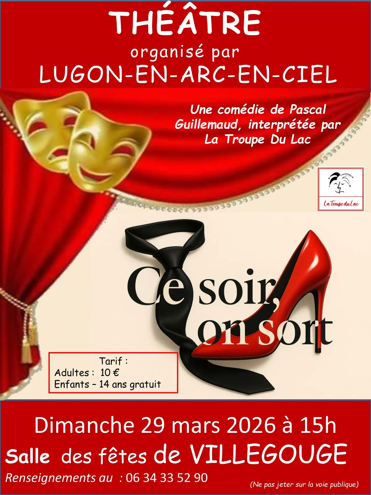 Théâtre à Villegouge Ce soir on sort