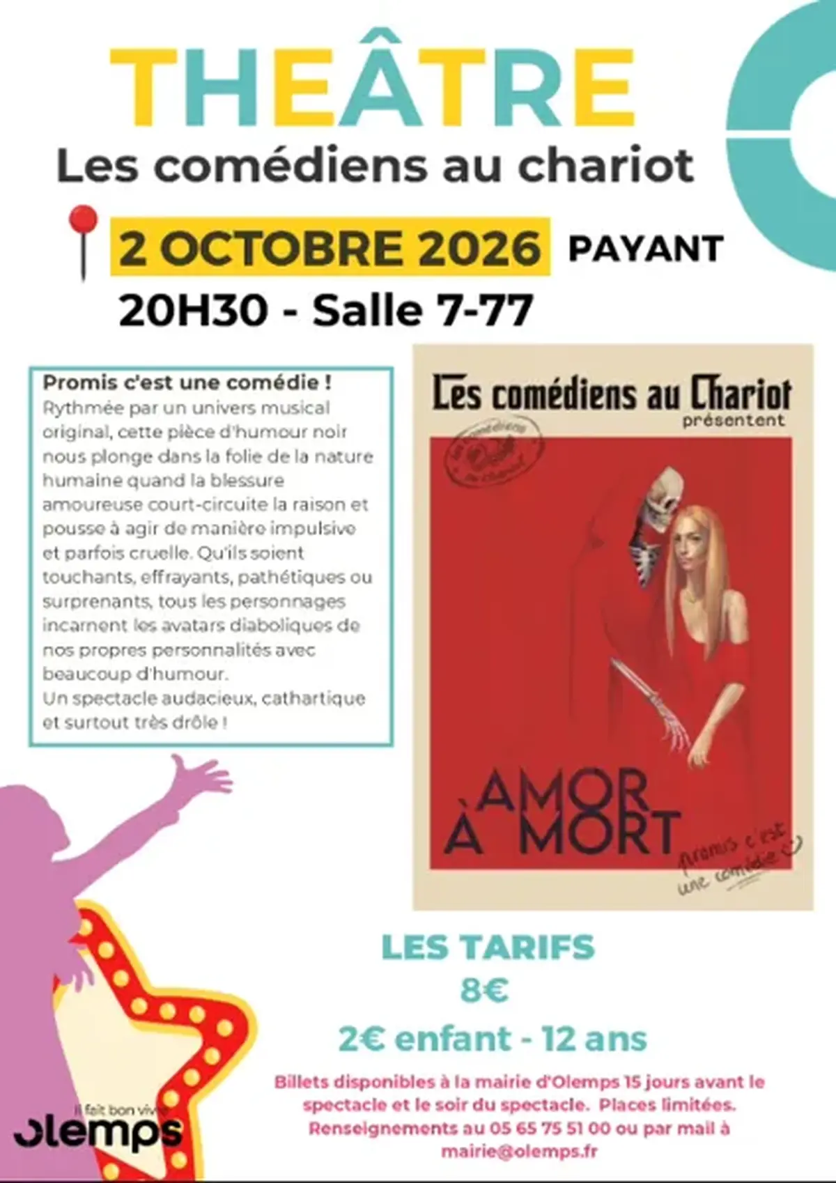 Théâtre : AMOR À MORT par Les comédiens au chariot