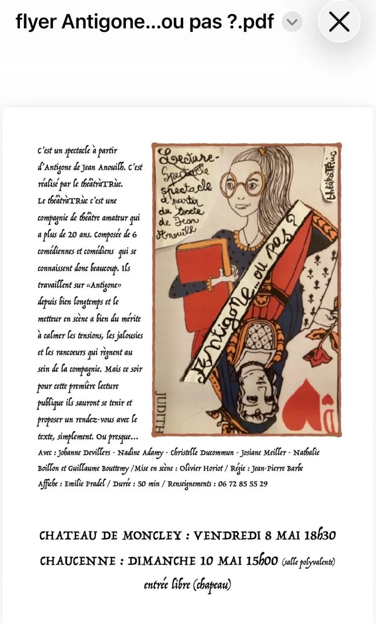 Théâtre : Antigone ou pas