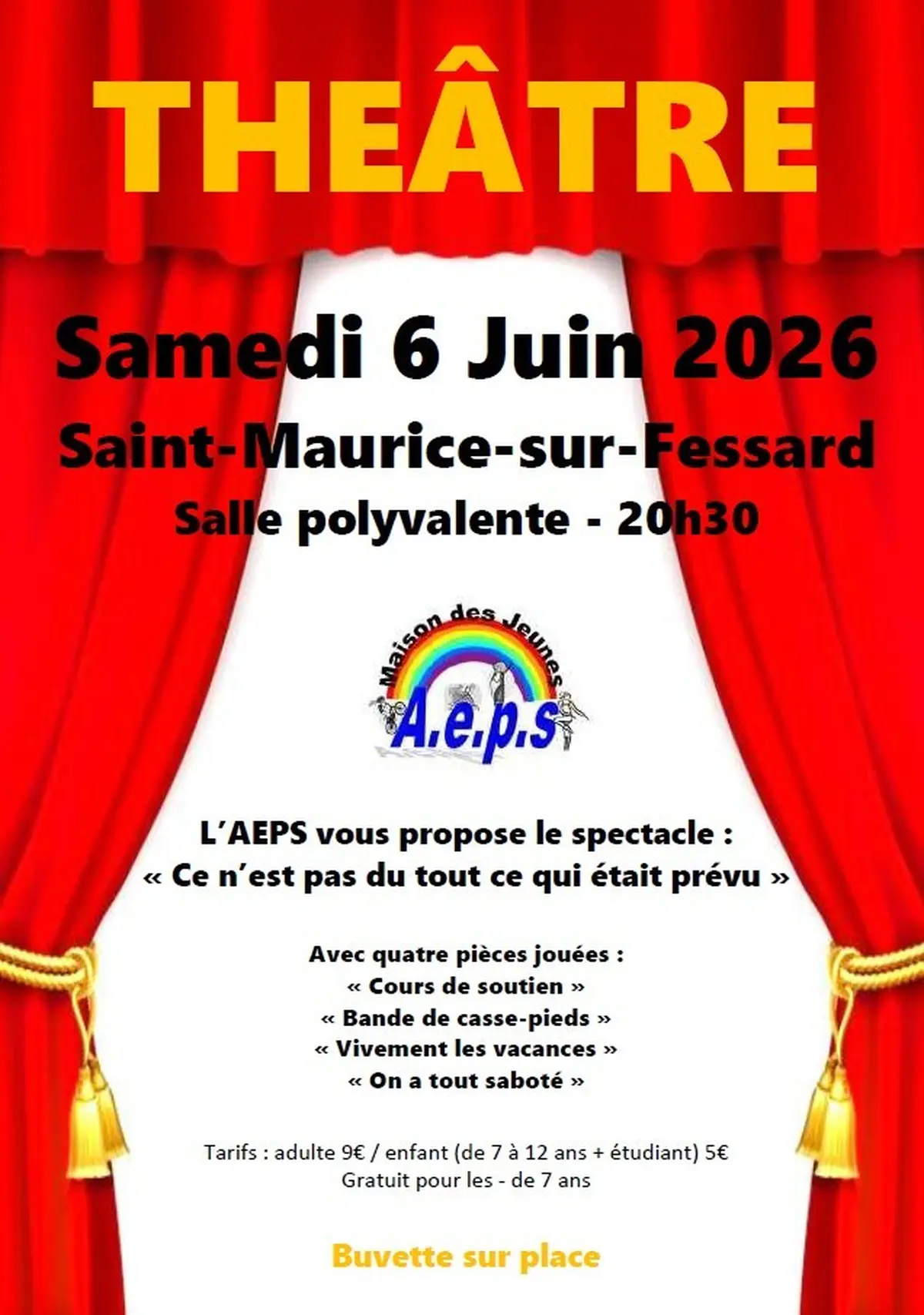 Théatre Ce n'est pas du tout ce qui était prévu