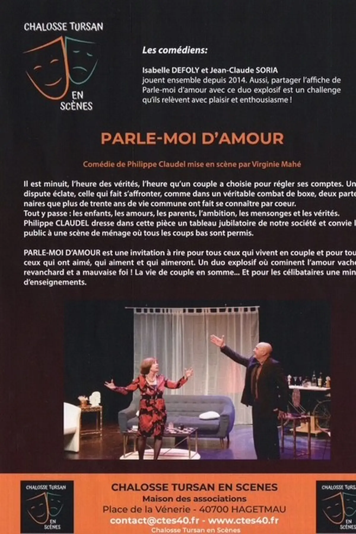 Théâtre Chalosse Tursan en Scènes : Parle-moi d'Amour