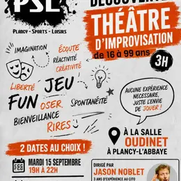 'Théâtre d'improvisation' Stage découverte à Plancy-l'Abbaye