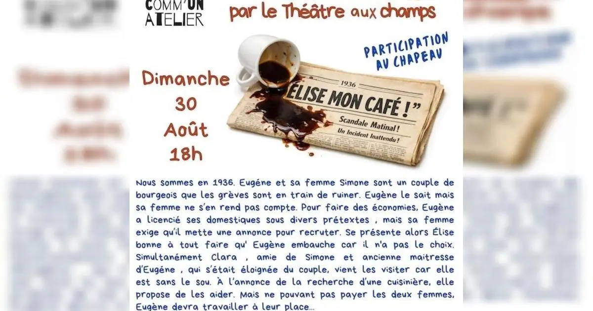 Théâtre "Élise mon café"