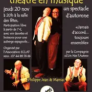 Théâtre en musique : Jamais d'accord ... toujours ensemble