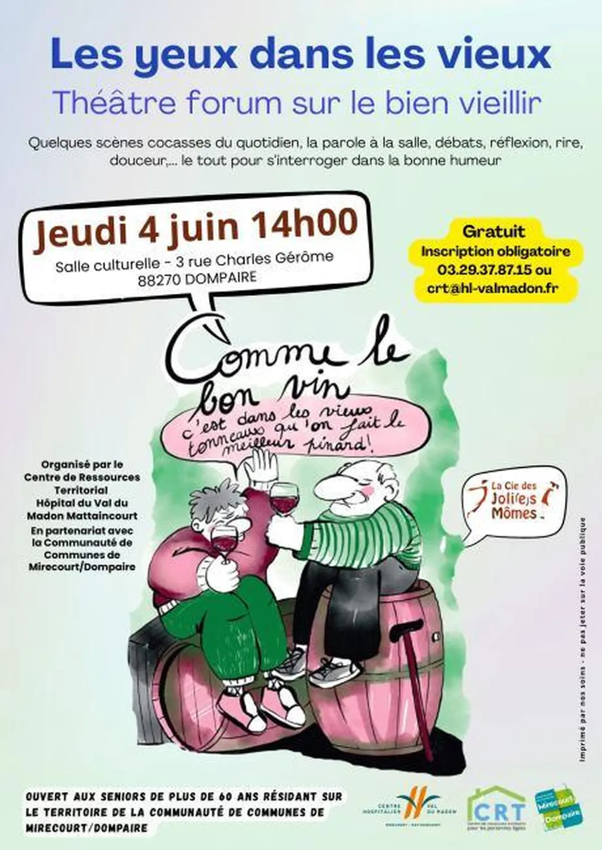 Théâtre forum sur le thème du bien vieillir - les yeux dans les vieux