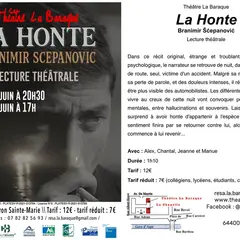 Théâtre La Baraque : La honte