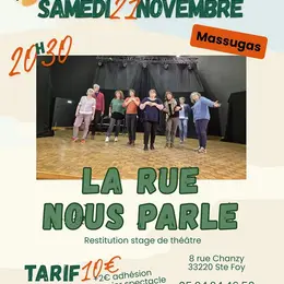 Théâtre La rue nous parle par l'Atelier Gare aux mots
