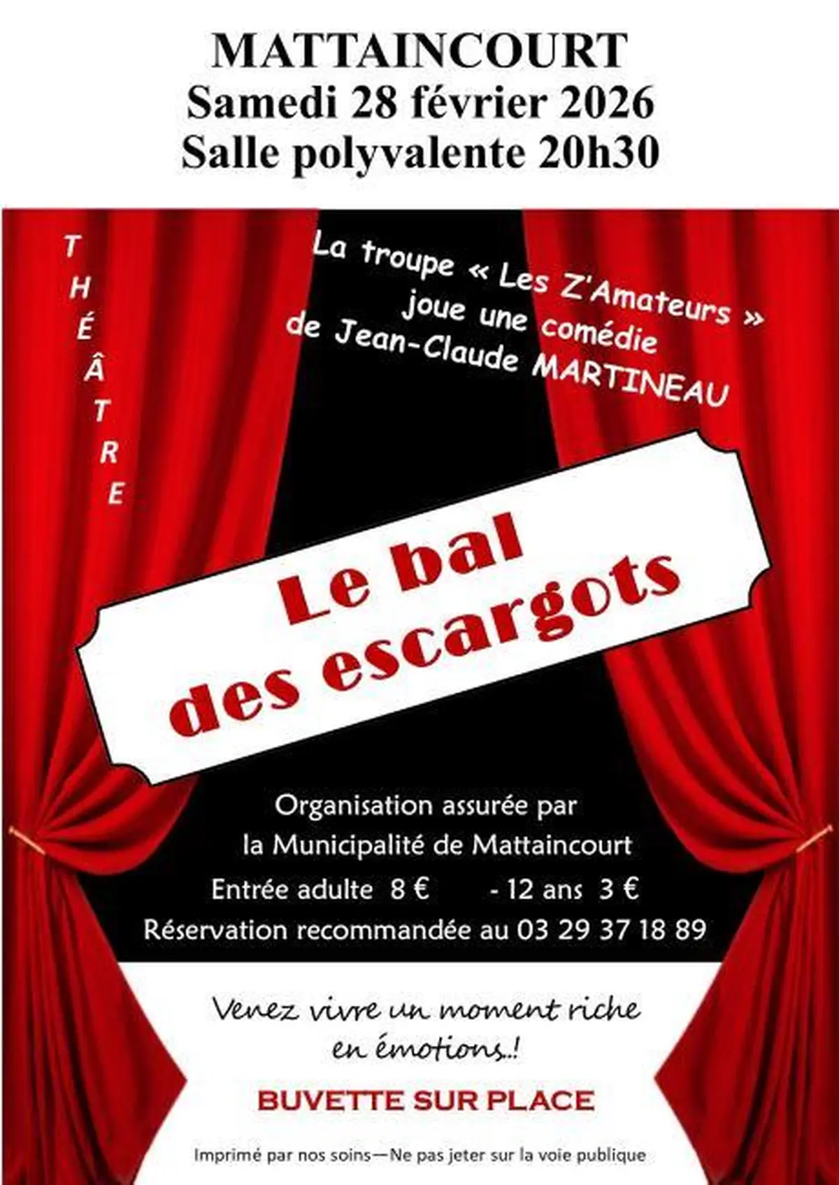 Théâtre Le bal des escargots par la troupe les z'amateurs