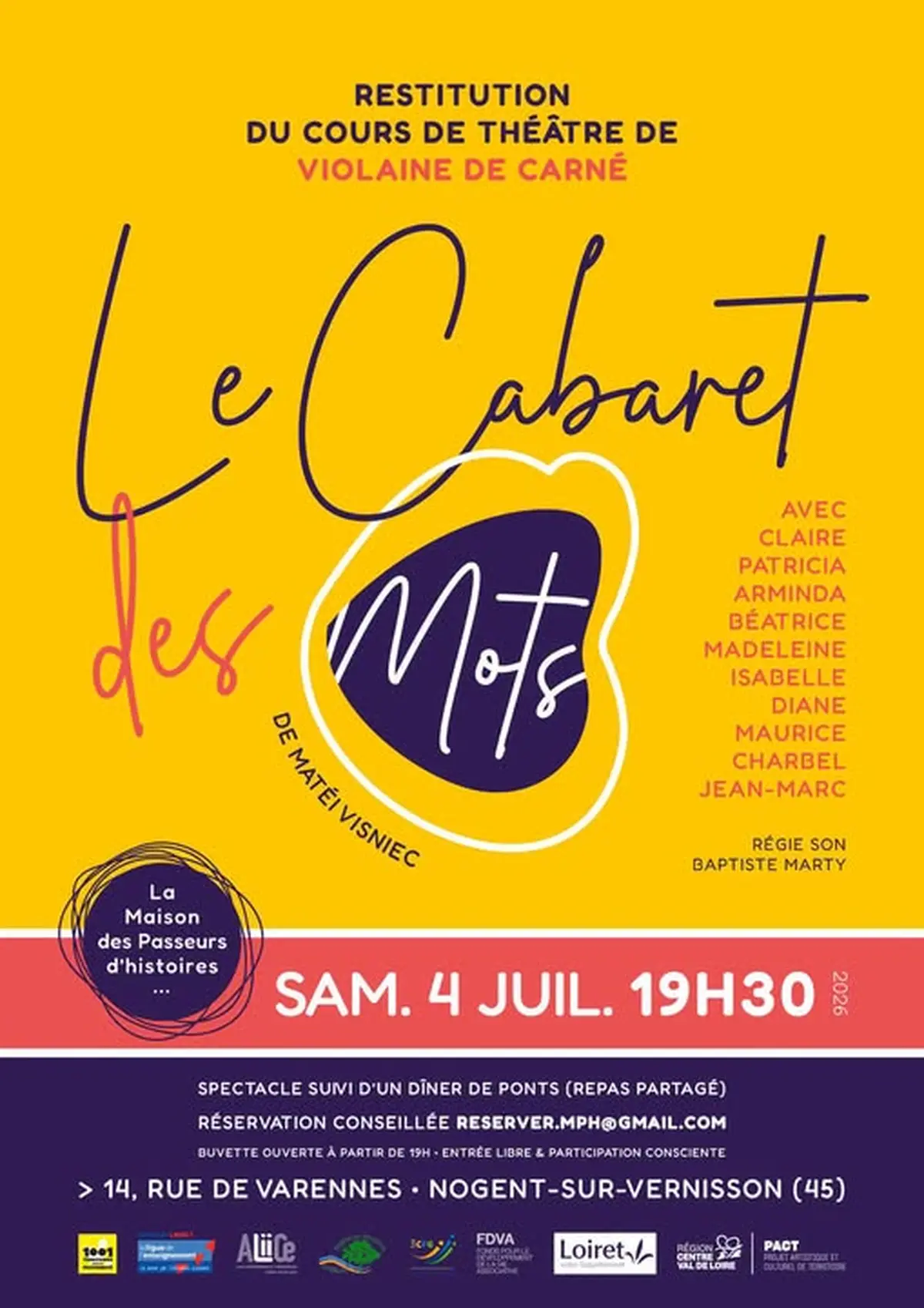 Théâtre Le cabaret des mots