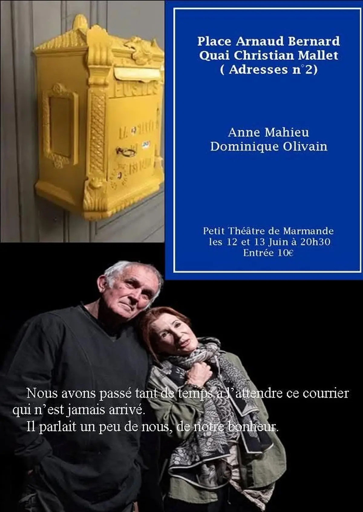 Théâtre -Place Arnaud Bernard Quai Christian Mallet (Adresses n° 2)