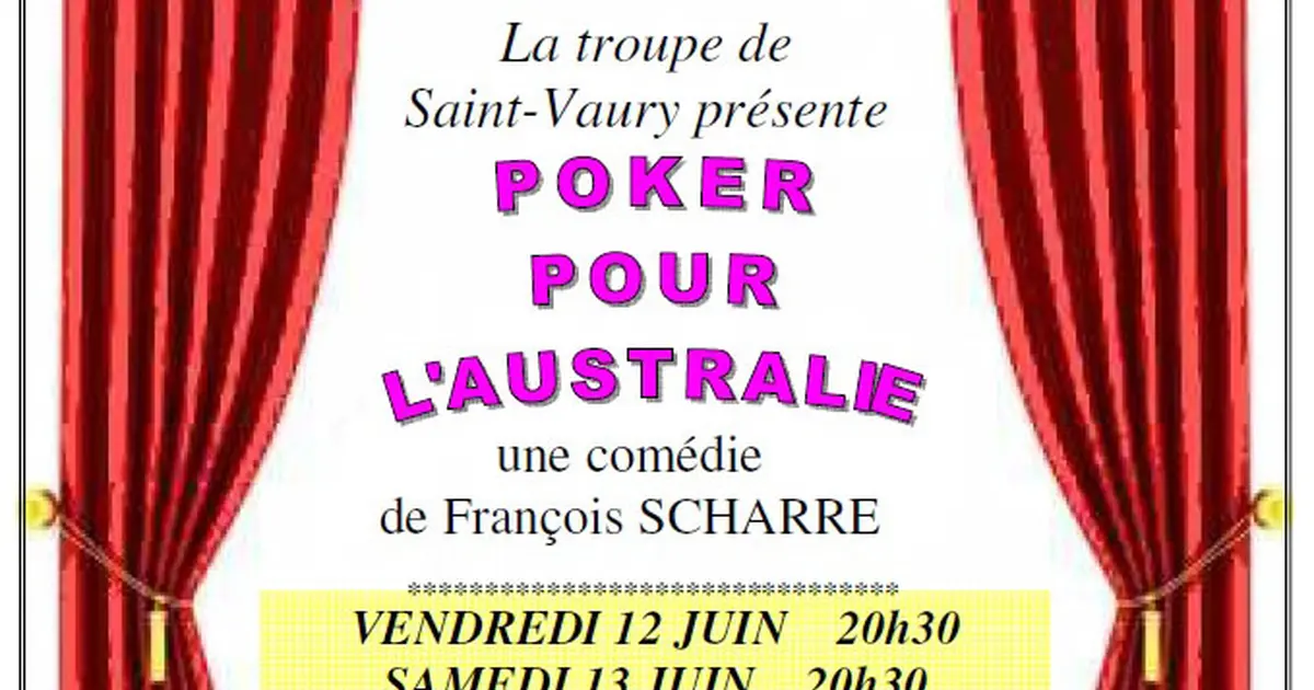 Théâtre "Poker pour l'Australie"
