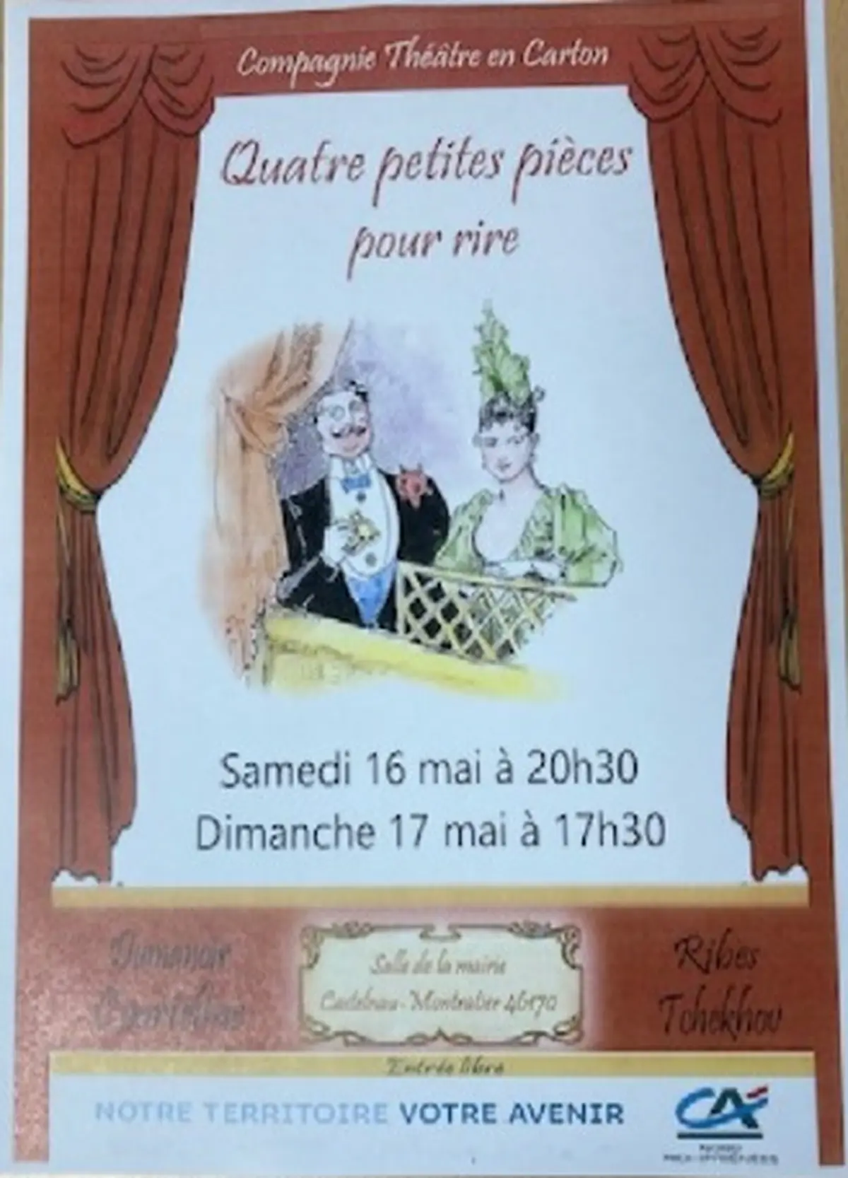 Théâtre : Quatre petites pièces pour rire à Castelnau-Montratier