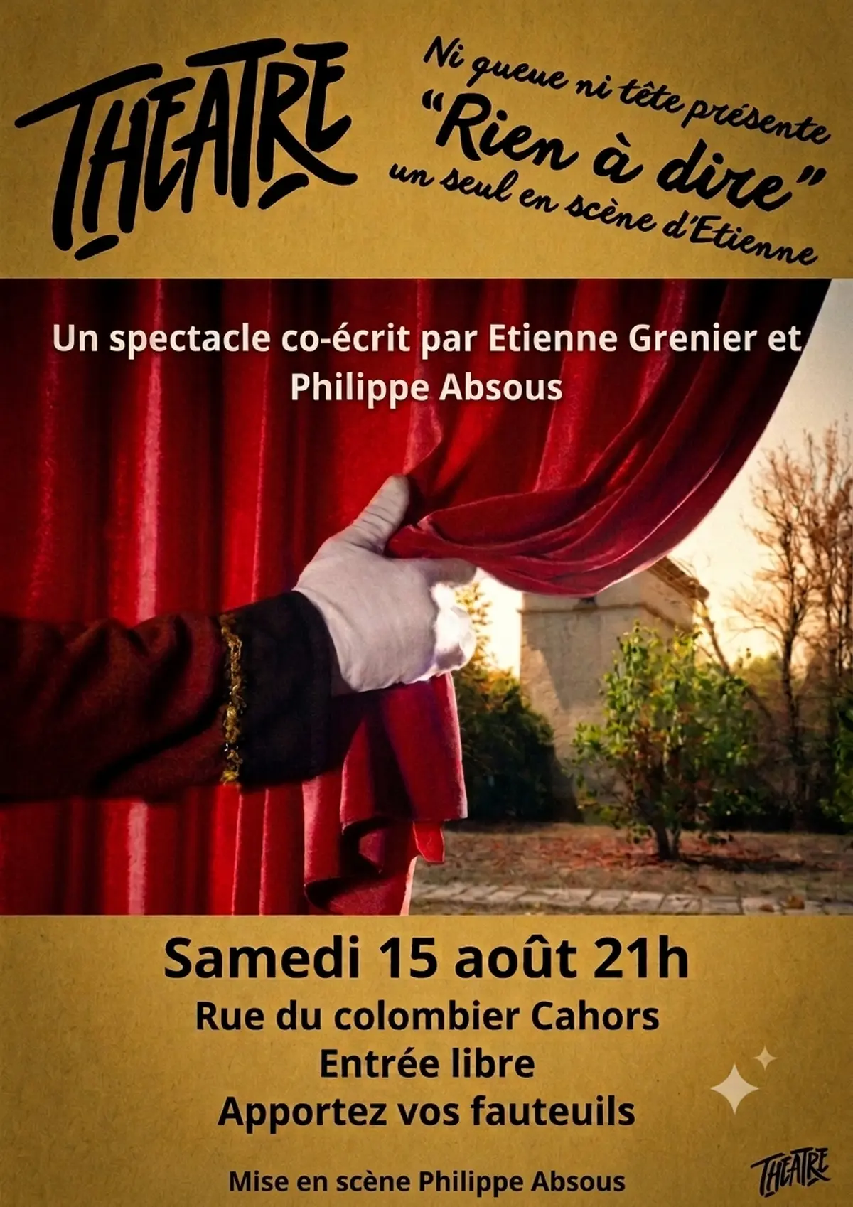 Théâtre : Rien a dire