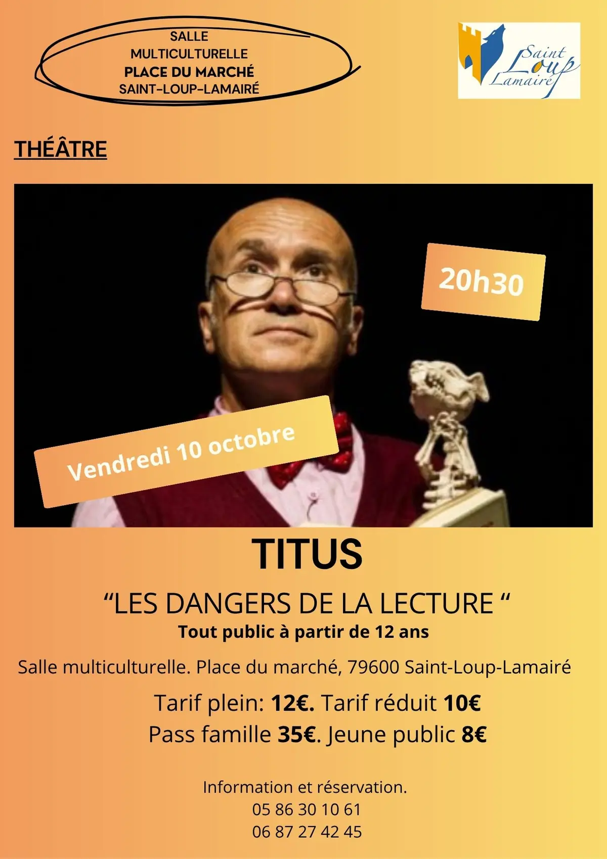 Théâtre - Titus les dangers de la lecture