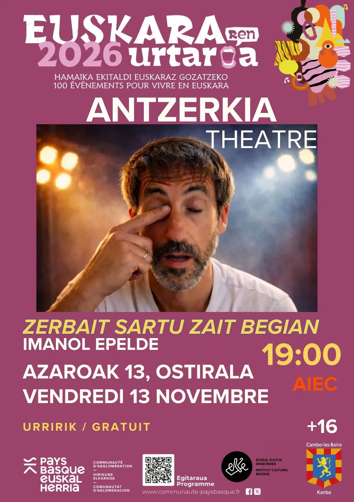 Théâtre zerbait sartu zait begian - Imanol Epelde