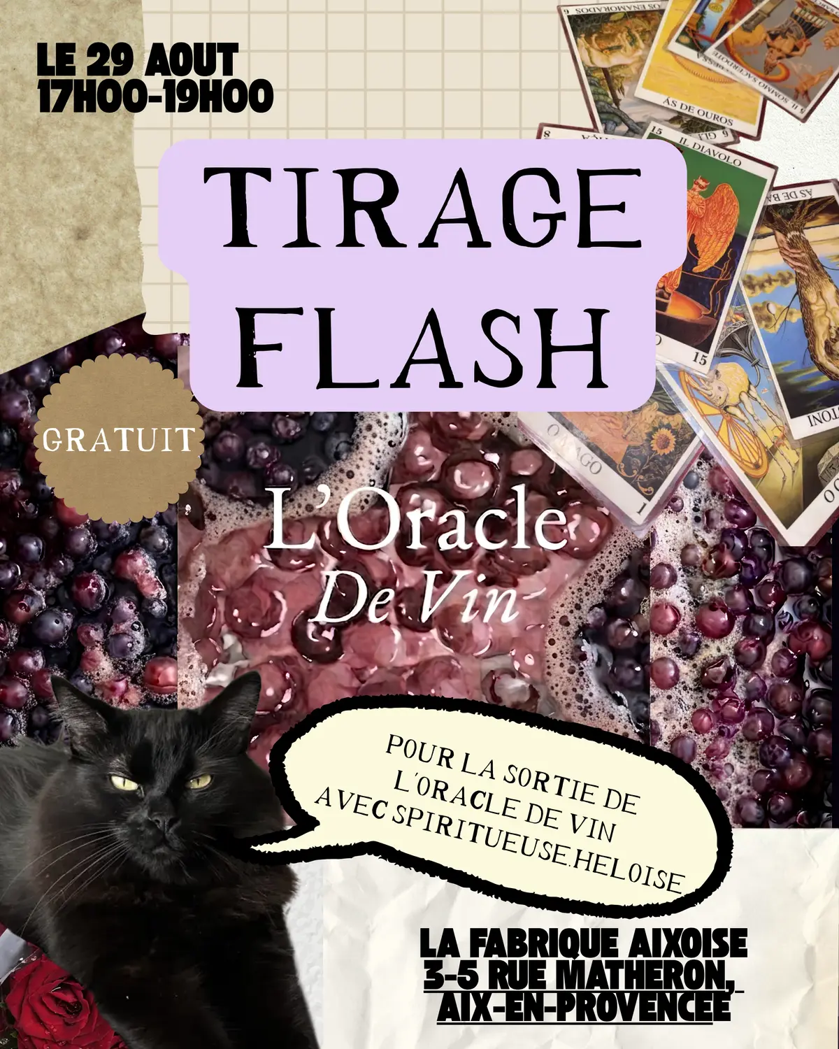 Tirage Divinatoire -  L’Oracle de vin à la La Fabrique Aixoise