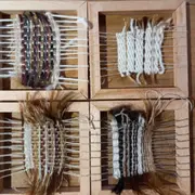 Tissage de fibres naturelles sur cadre (81)