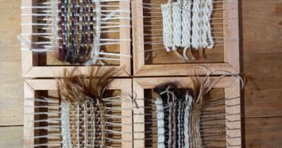 Tissage de fibres naturelles sur cadre (81)