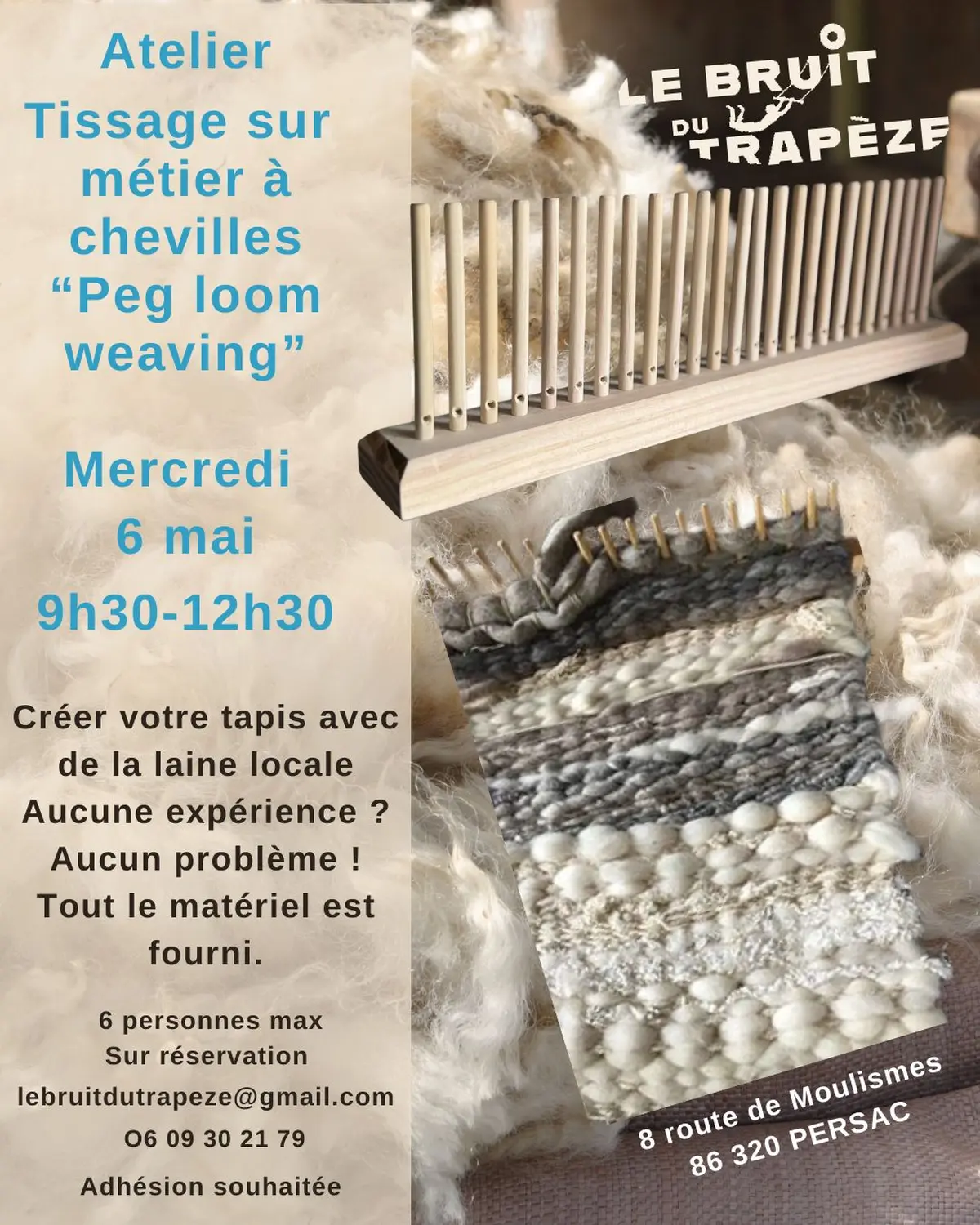 Tissage de la laine sur métier à chevilles