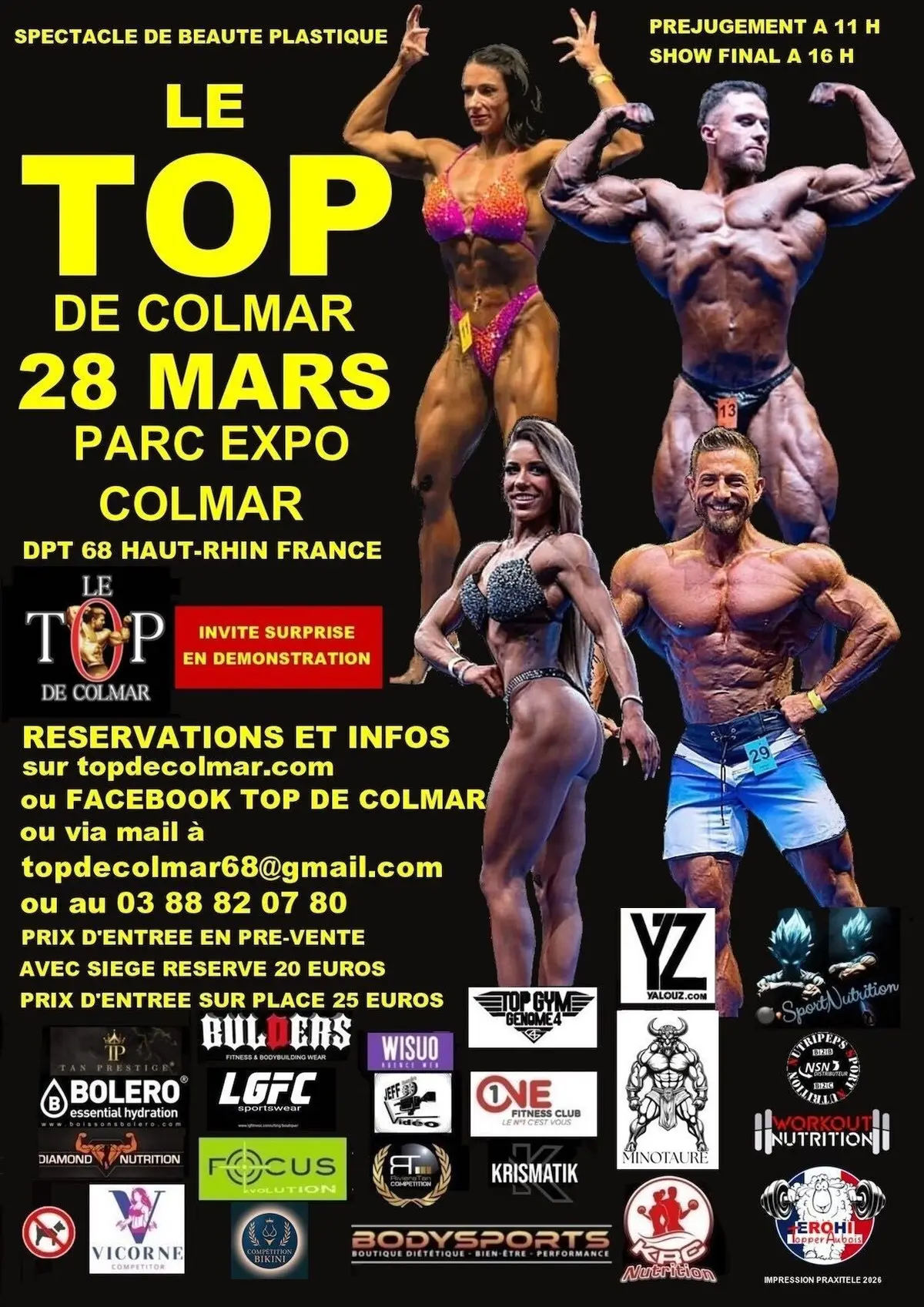 Top de Colmar 2026 : compétition de bodybuilding