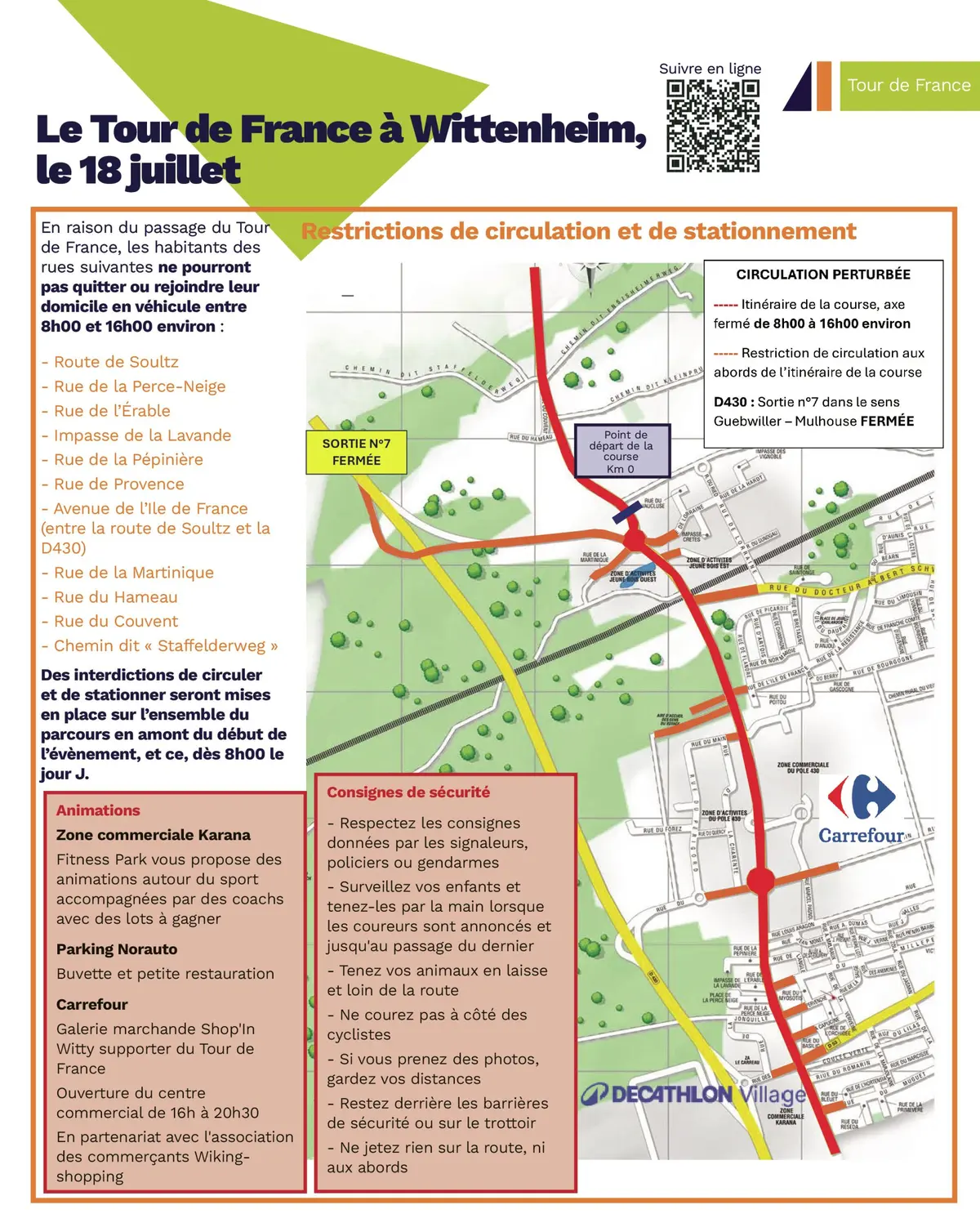 Le Tour de France de passage à Wittenheim
