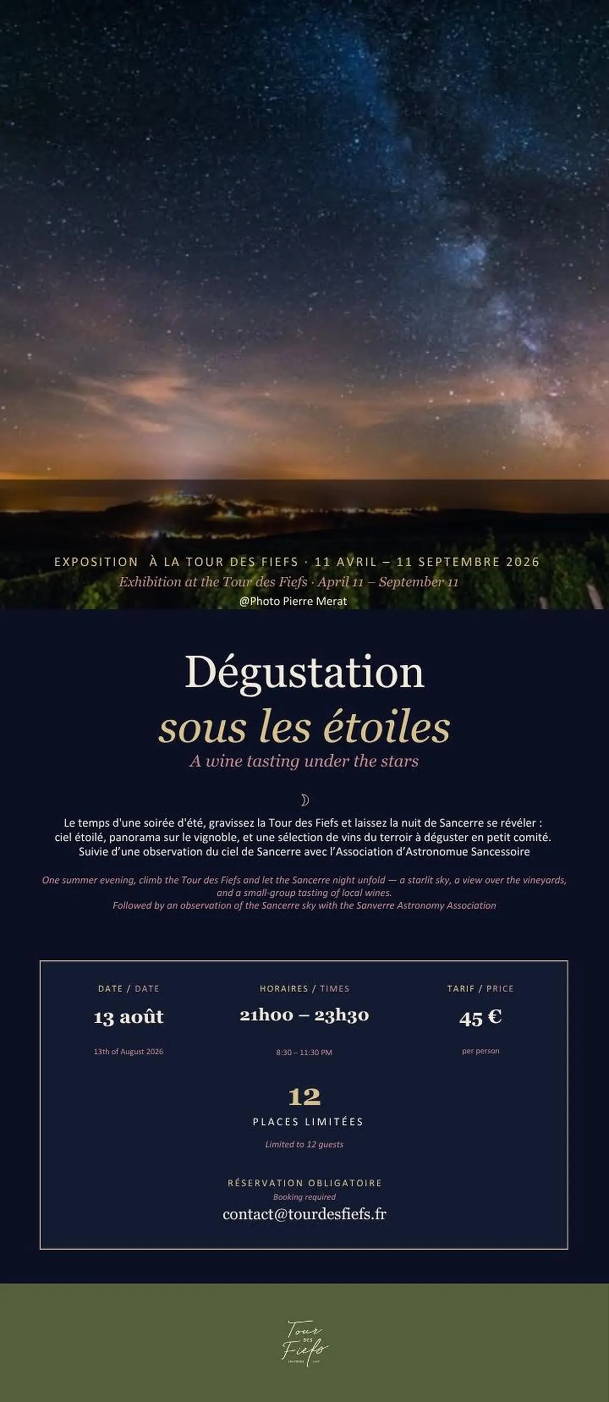 [Tour des Fiefs] Dégustation sous les étoiles