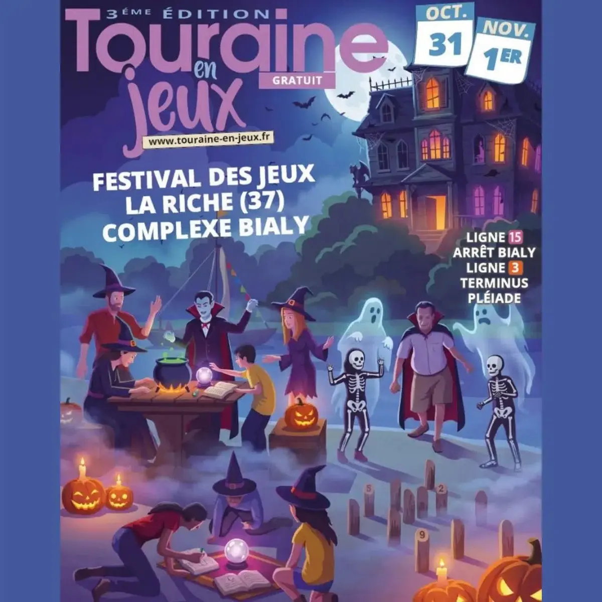Touraine en jeux : le festival de jeux à La Riche pour Halloween