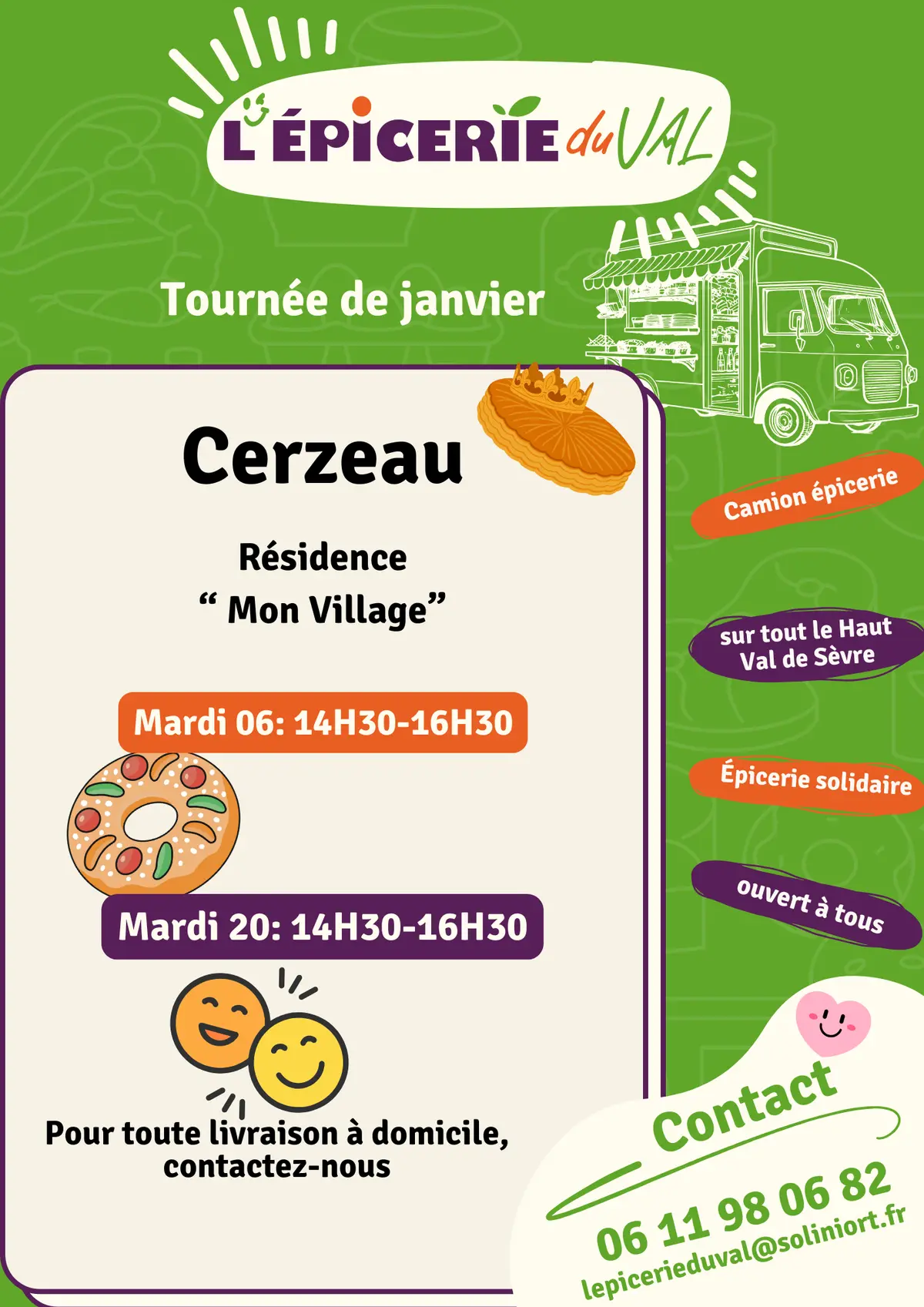 Tournée de l'Epicerie du Val à Cerzeau