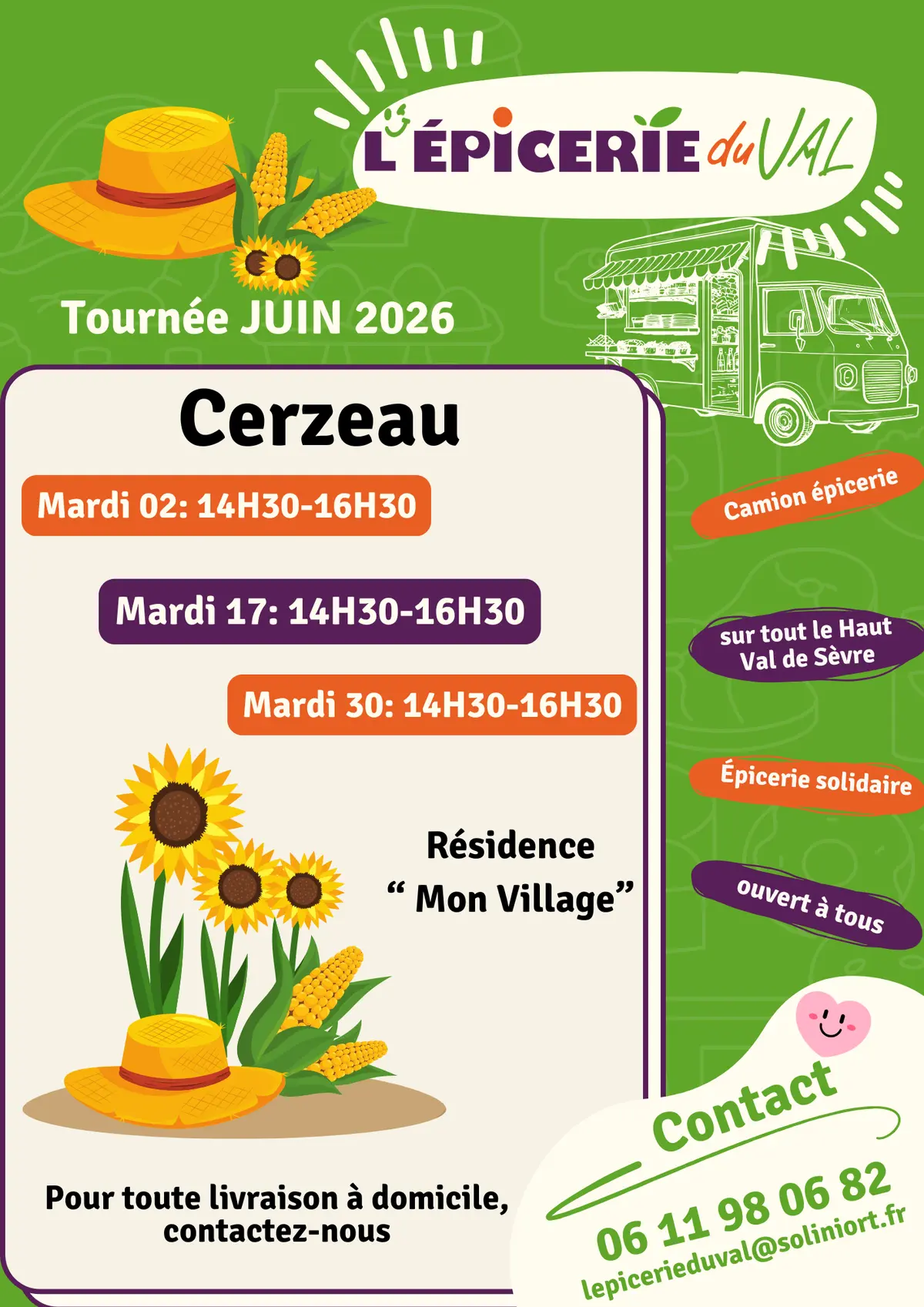Tournée de l'Epicerie du Val à Cerzeau