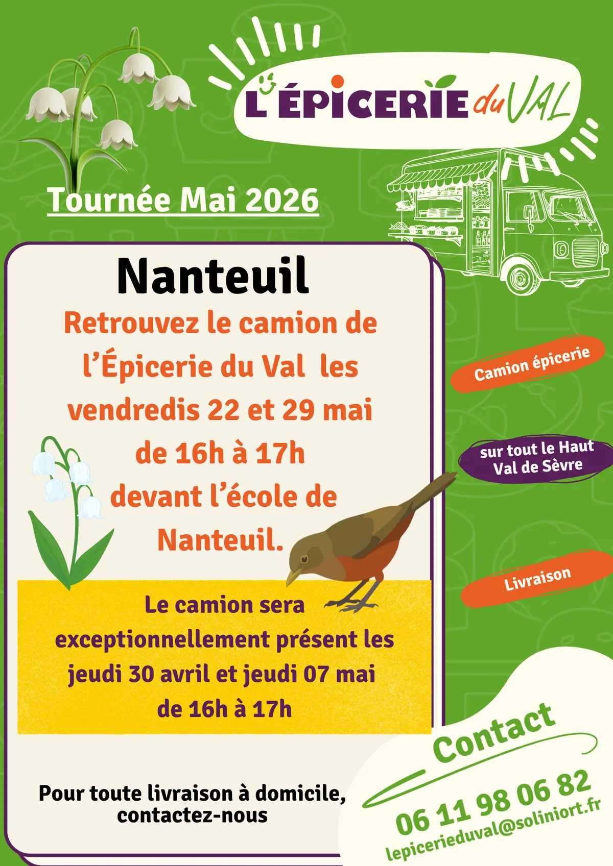 Tournée de l'Epicerie du Val à Nanteuil