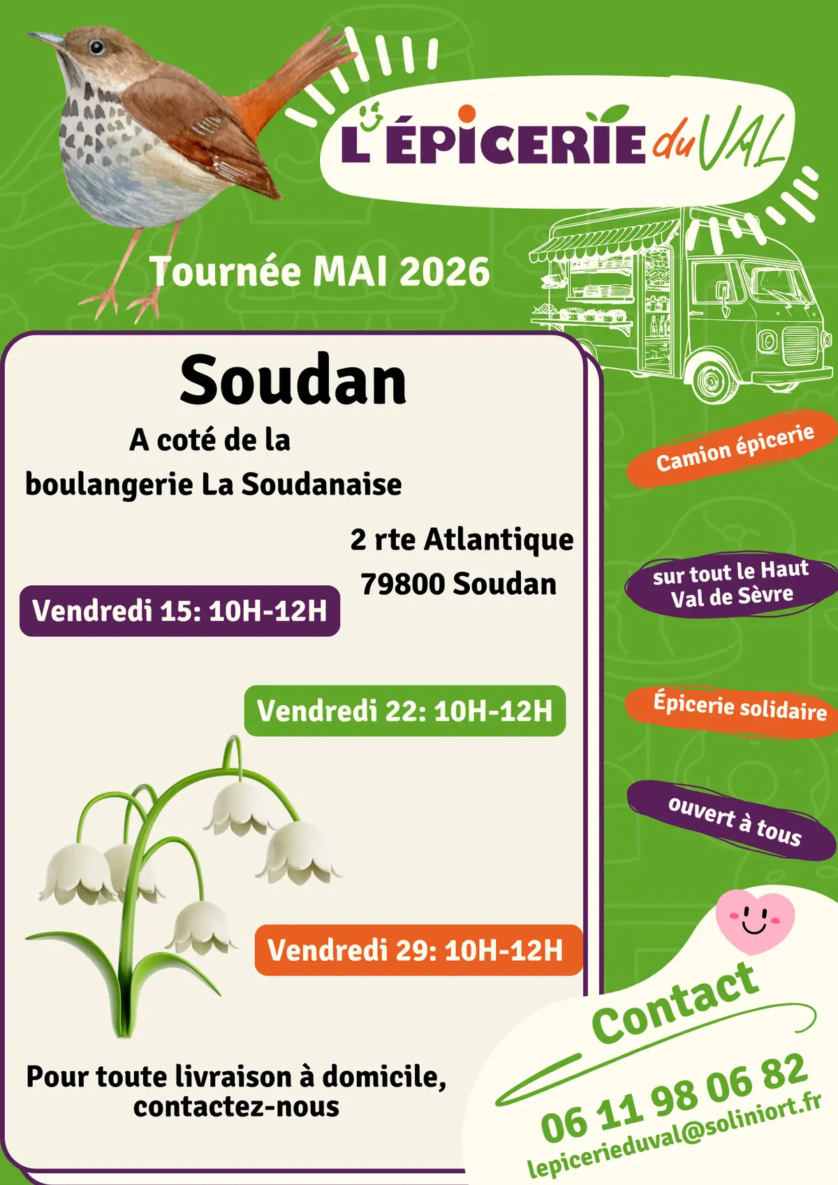 Tournée de l'Epicerie du Val à Soudan