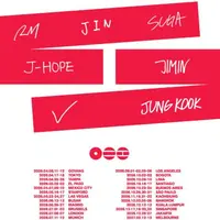 Villes et dates de la tournée mondiale 2026 de BTS DR