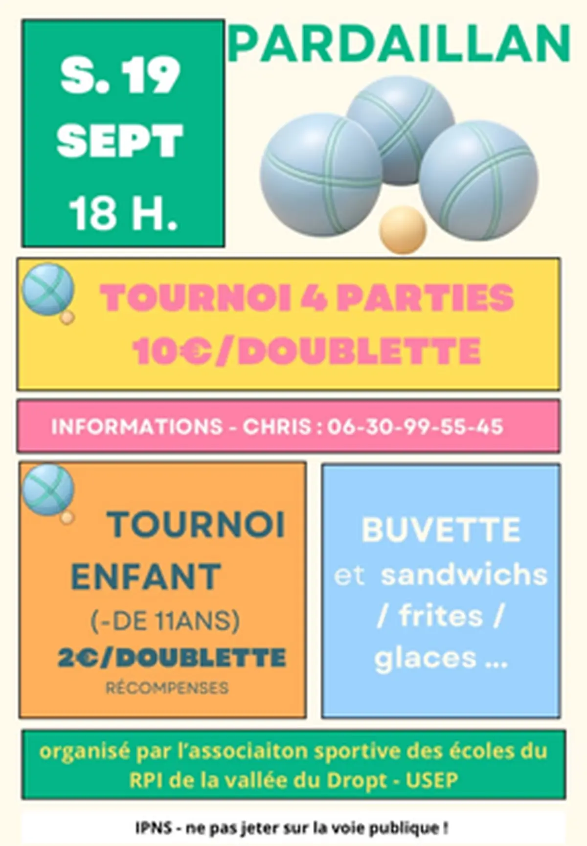 Tournoi 4 parties à Pardaillan