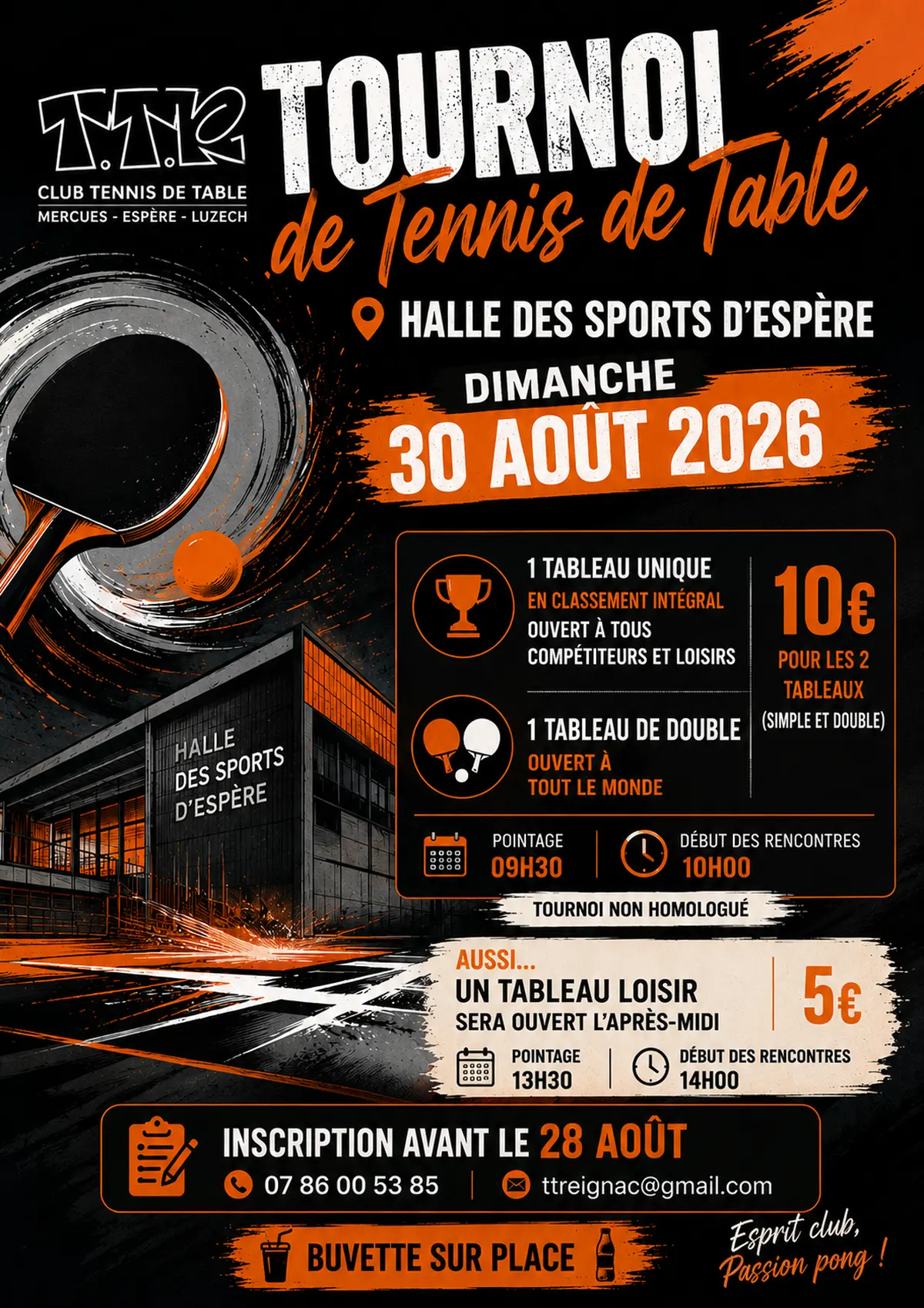 Tournoi annuel de Tennis de Table Reignac